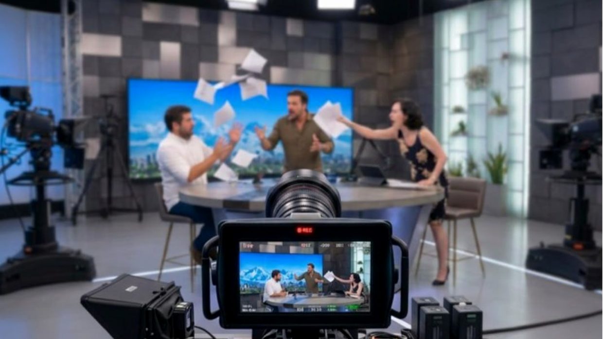 Figura 1: disposición típica de cámaras y participantes en el estudio analizado